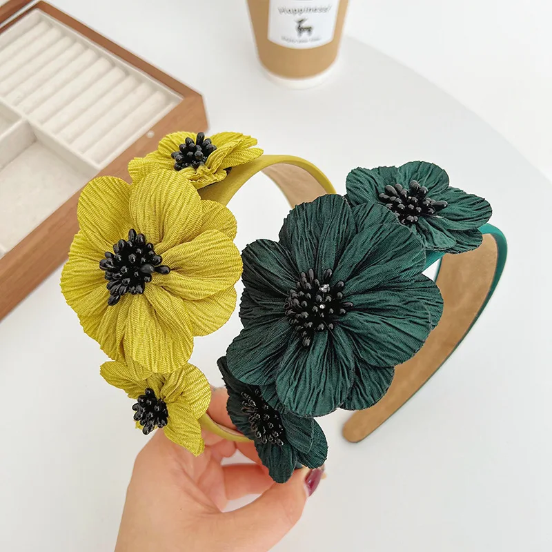 1 Threedimensional Floral Headband Suitable All Seasons,elegantandVersatileexquisite Texture,firmGrip,suitable VariousHairstyles