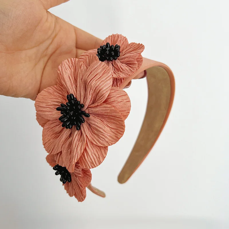 1 Threedimensional Floral Headband Suitable All Seasons,elegantandVersatileexquisite Texture,firmGrip,suitable VariousHairstyles