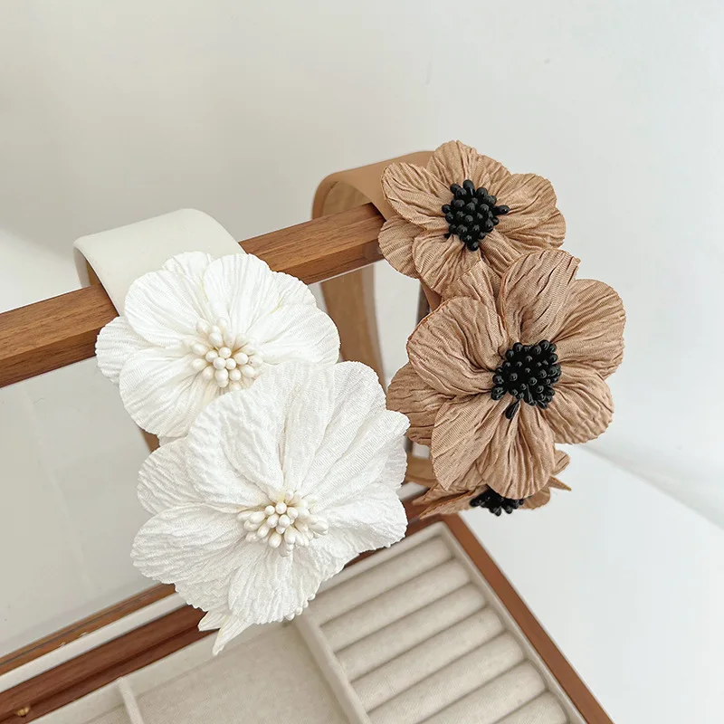 1 Threedimensional Floral Headband Suitable All Seasons,elegantandVersatileexquisite Texture,firmGrip,suitable VariousHairstyles