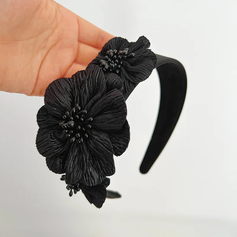 1 Threedimensional Floral Headband Suitable All Seasons,elegantandVersatileexquisite Texture,firmGrip,suitable VariousHairstyles