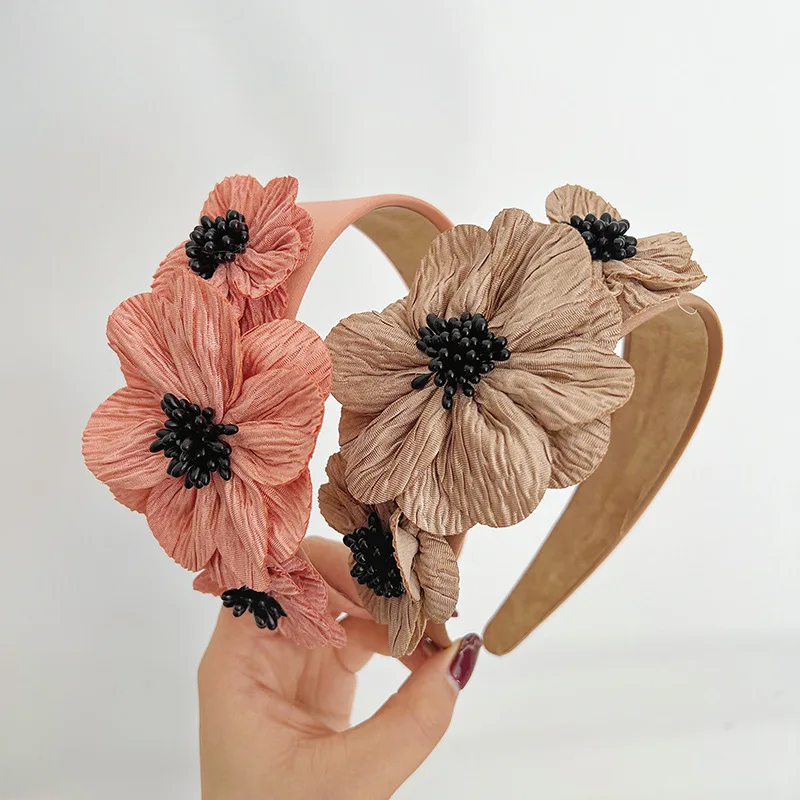 1 Threedimensional Floral Headband Suitable All Seasons,elegantandVersatileexquisite Texture,firmGrip,suitable VariousHairstyles