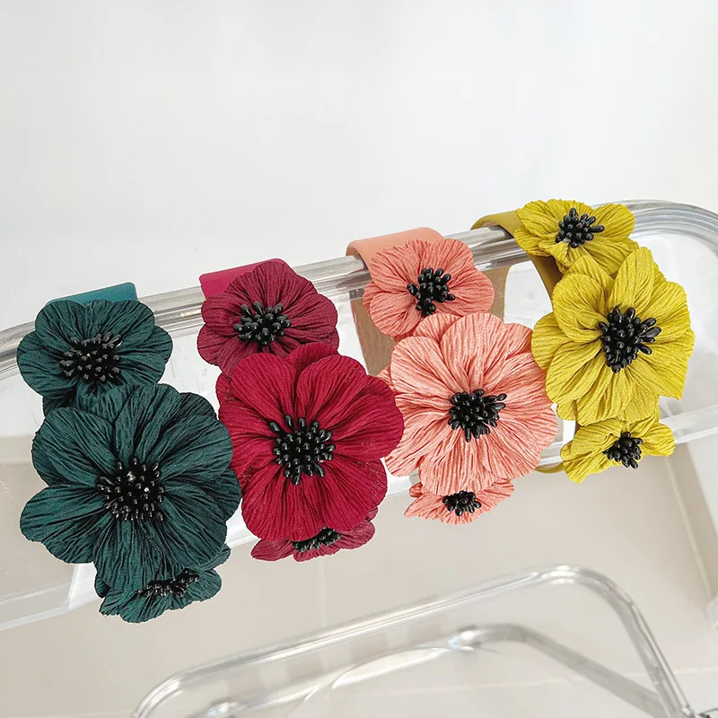 1 Threedimensional Floral Headband Suitable All Seasons,elegantandVersatileexquisite Texture,firmGrip,suitable VariousHairstyles