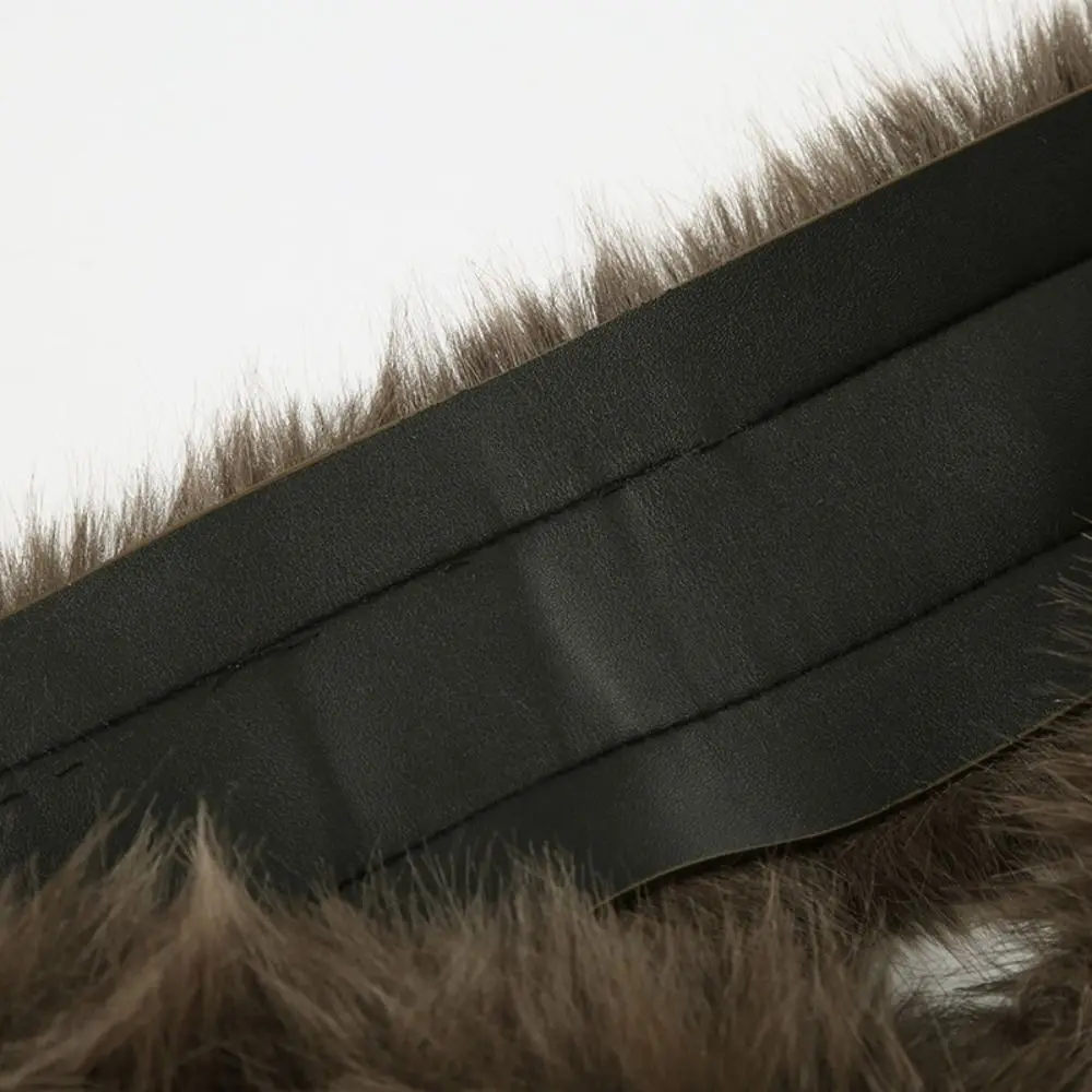Vintage PU Leather Leather Fur Belt Spicy Girl Punk Belt Retro Korean Style Y2K Waistband Female/Girls