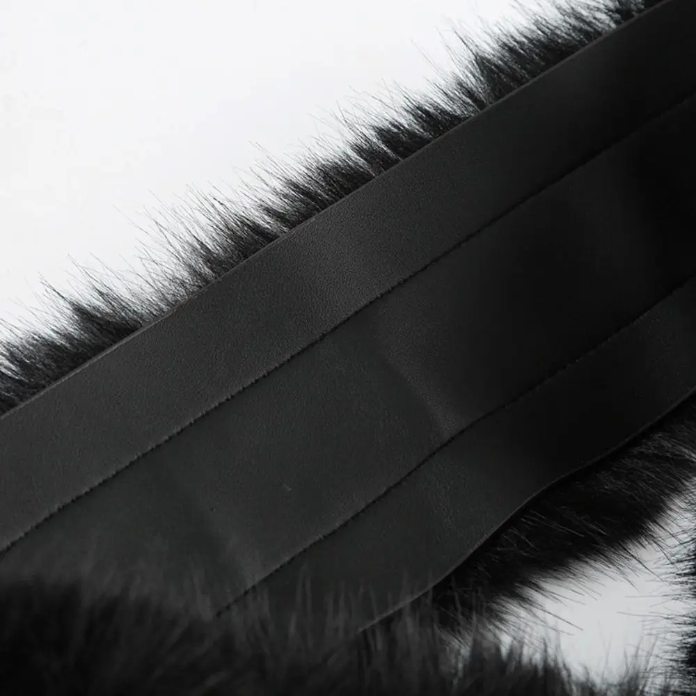 Vintage PU Leather Leather Fur Belt Spicy Girl Punk Belt Retro Korean Style Y2K Waistband Female/Girls