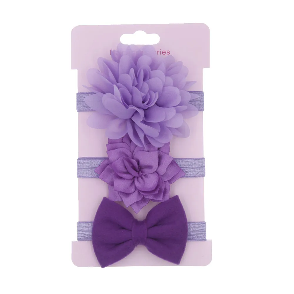 baby Headband Flower Headbands Set Hair Band Sequin Bowknot Headwear Children Kids Princess Girls Hair Accessories 3pcs/Lot