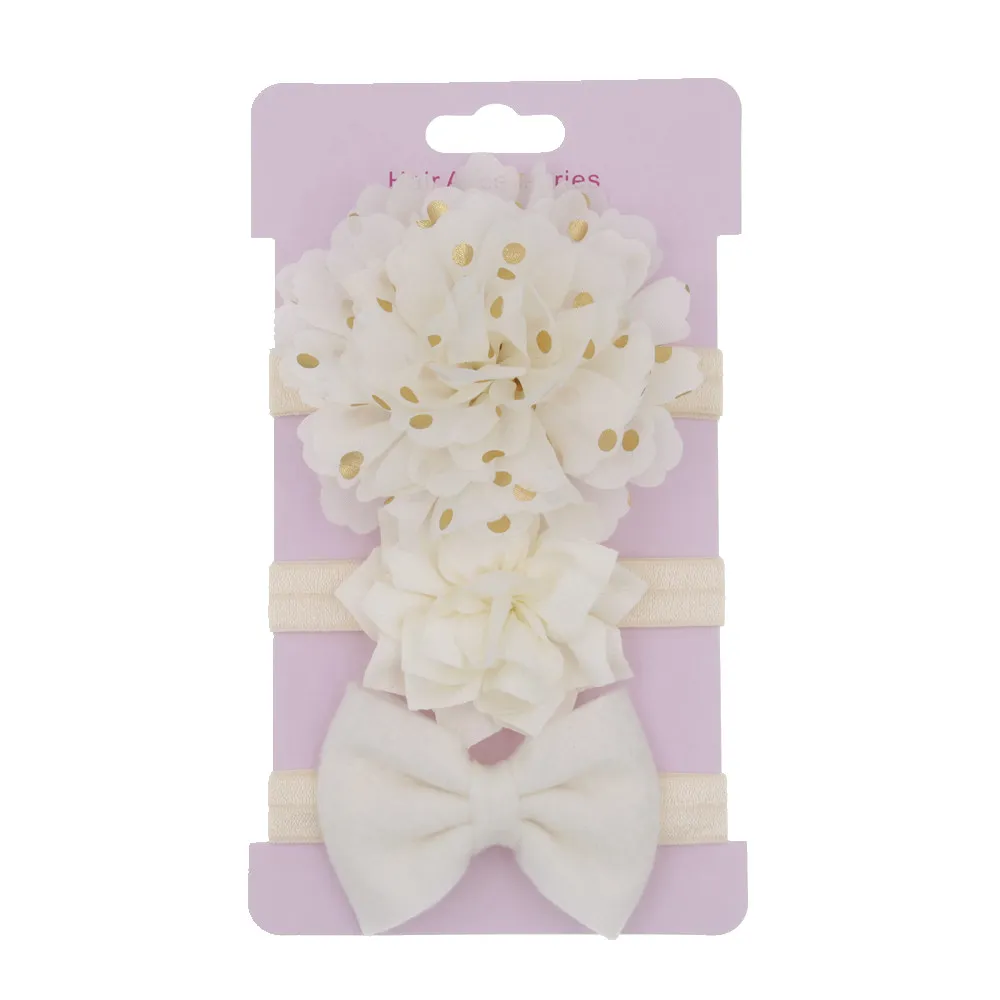 baby Headband Flower Headbands Set Hair Band Sequin Bowknot Headwear Children Kids Princess Girls Hair Accessories 3pcs/Lot