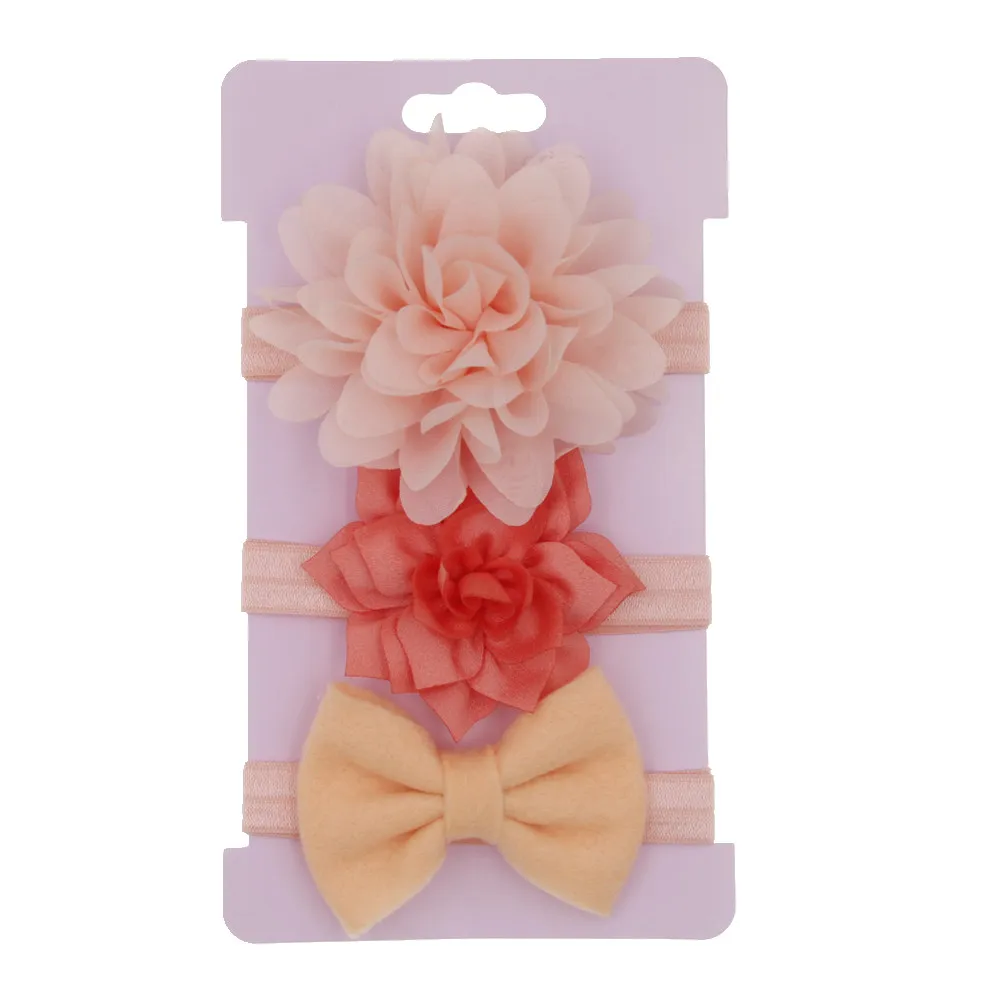 baby Headband Flower Headbands Set Hair Band Sequin Bowknot Headwear Children Kids Princess Girls Hair Accessories 3pcs/Lot