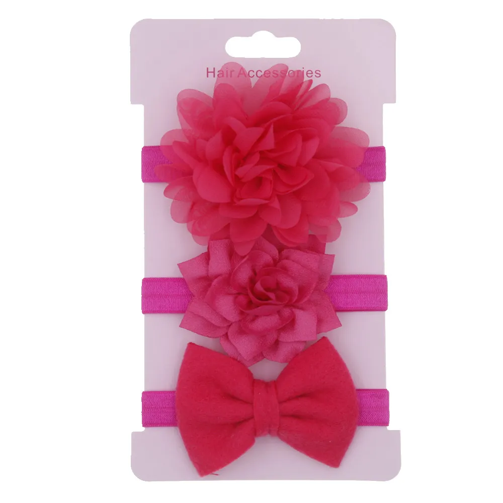 baby Headband Flower Headbands Set Hair Band Sequin Bowknot Headwear Children Kids Princess Girls Hair Accessories 3pcs/Lot