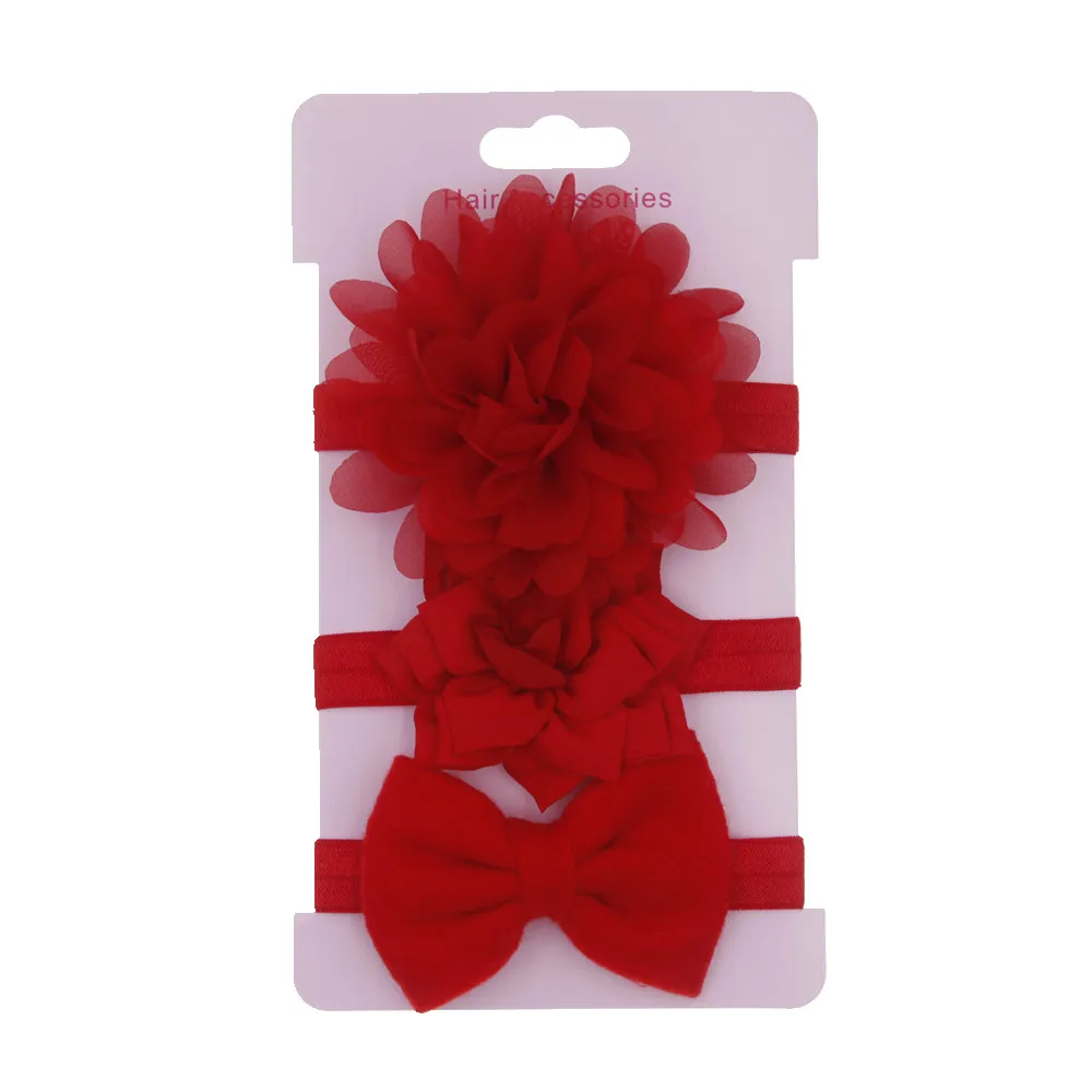 baby Headband Flower Headbands Set Hair Band Sequin Bowknot Headwear Children Kids Princess Girls Hair Accessories 3pcs/Lot