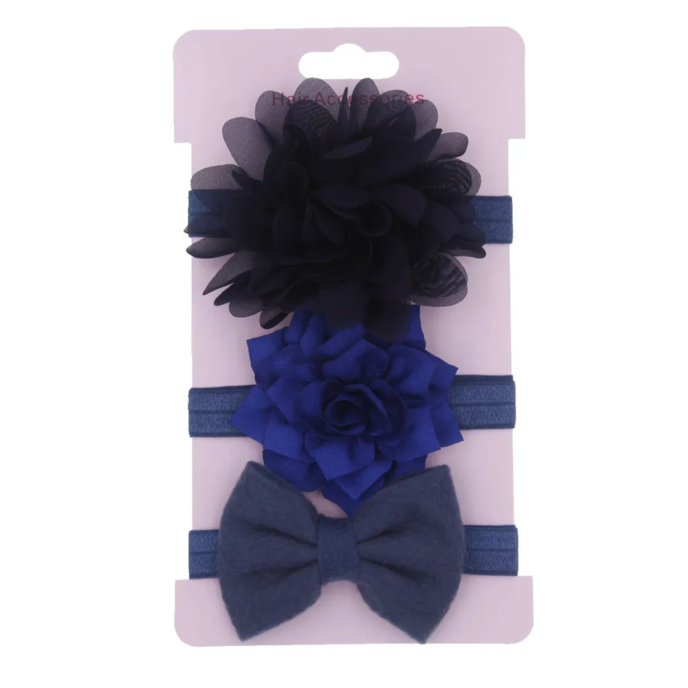 baby Headband Flower Headbands Set Hair Band Sequin Bowknot Headwear Children Kids Princess Girls Hair Accessories 3pcs/Lot