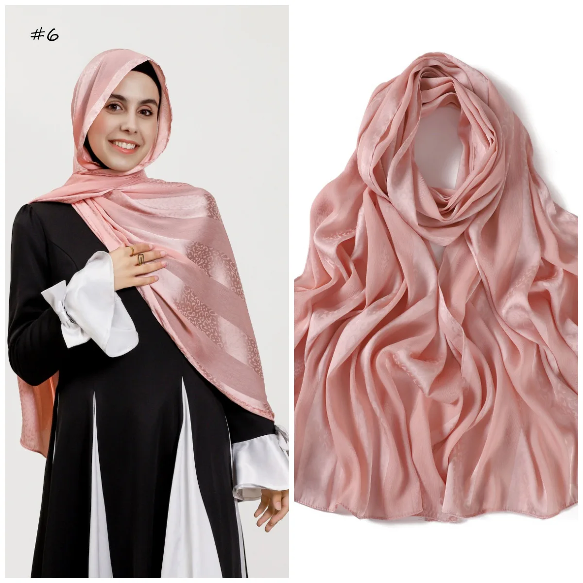 Elegant Muslim Hijab Women Bohemian Soft Satin Islam Ramadan Hijabs Foulard Femme Shawl Wrap Scarf Headscarf Bufanda Headband