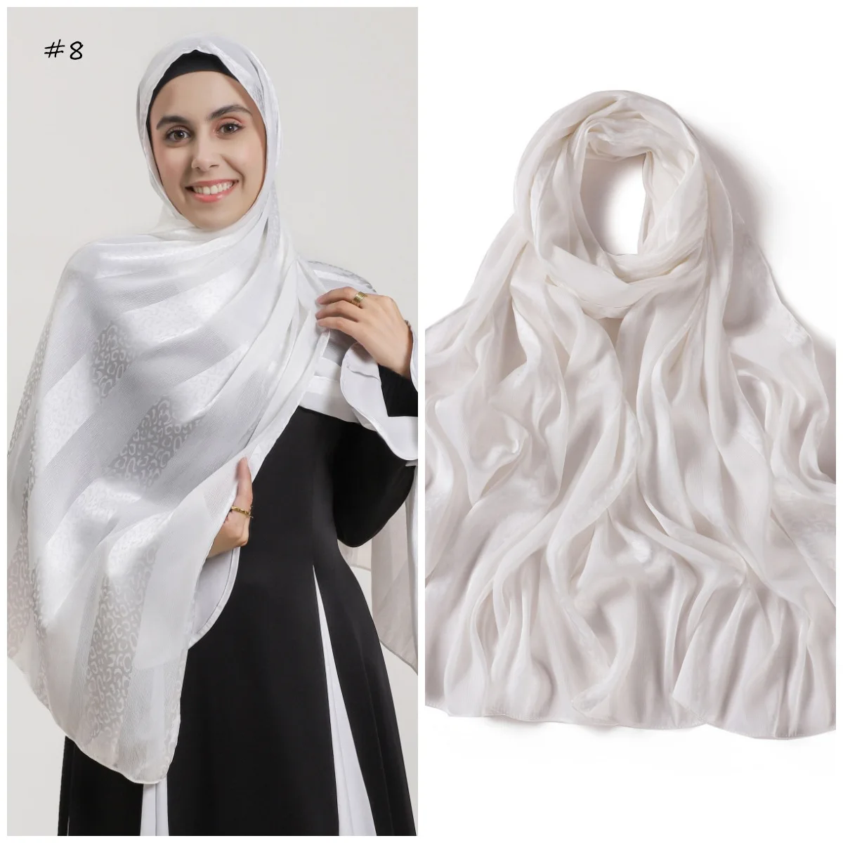 Elegant Muslim Hijab Women Bohemian Soft Satin Islam Ramadan Hijabs Foulard Femme Shawl Wrap Scarf Headscarf Bufanda Headband