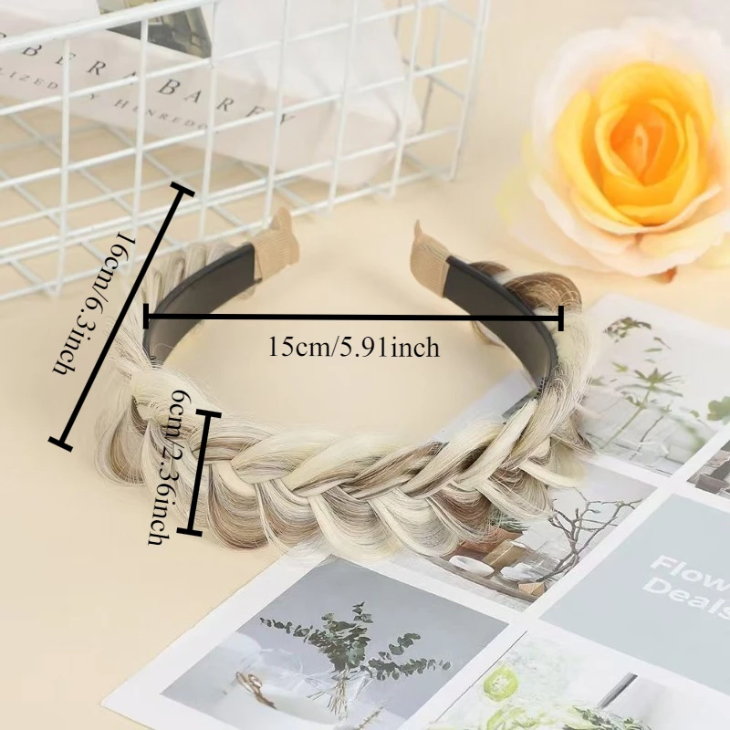 1PC Fishbone Braid Wig Headband High-end Light Luxury Braid Hair Decoration Special Daily Accessories All-season