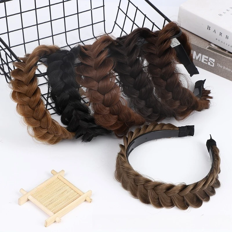 1PC Fishbone Braid Wig Headband High-end Light Luxury Braid Hair Decoration Special Daily Accessories All-season