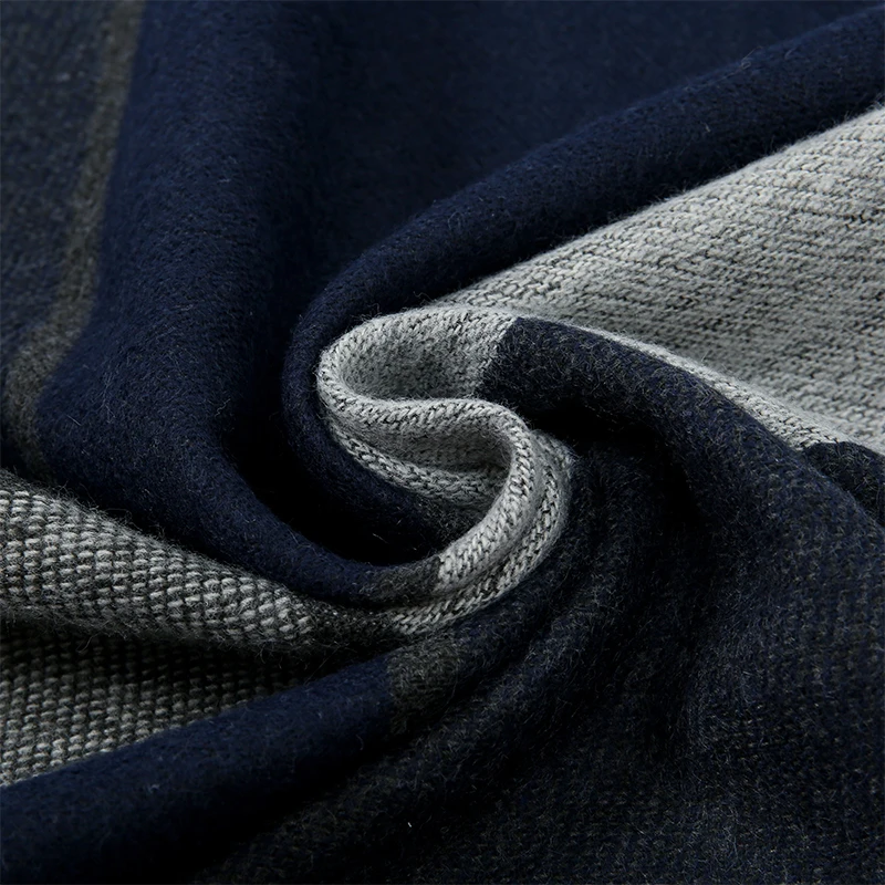 Luxury Winter Man Scarf Plaid Shawl Warm Autumn Cashmere Handkerchief Soft Outdoor Muffler Bufanda Solid Man Scarf 2025