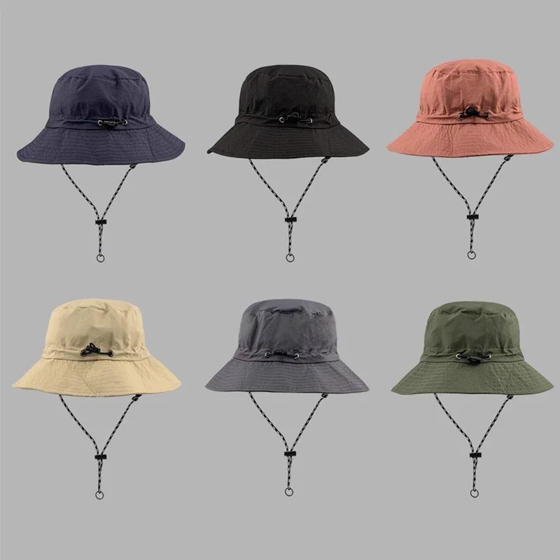 Waterproof Fisherman Hat Sun Protection Women's Summer Men's Thin Design Quick Drying Cycling Folding Sun Protection Portable