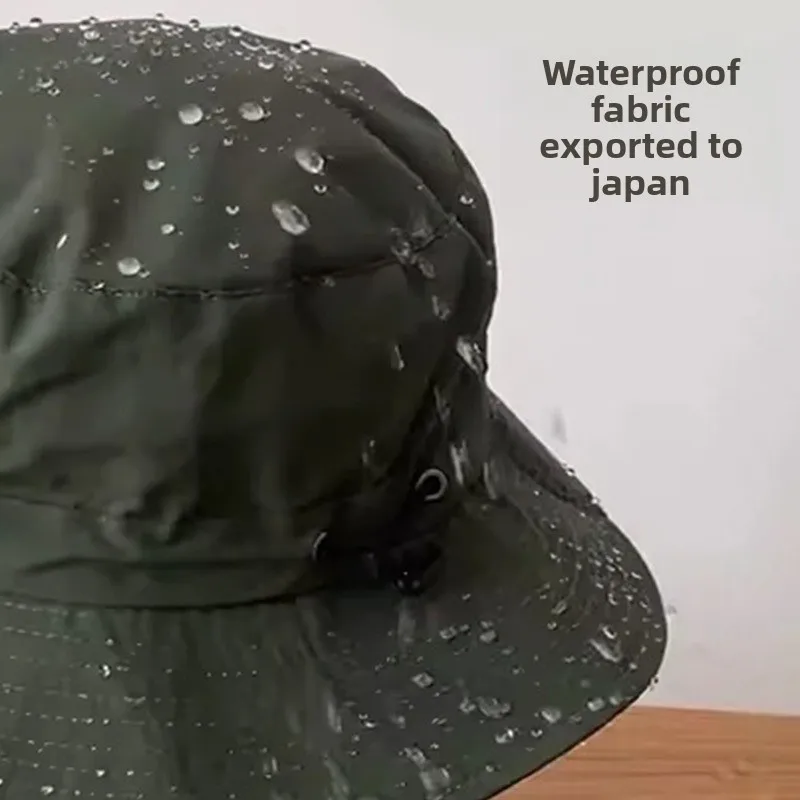 Waterproof Fisherman Hat Sun Protection Women's Summer Men's Thin Design Quick Drying Cycling Folding Sun Protection Portable