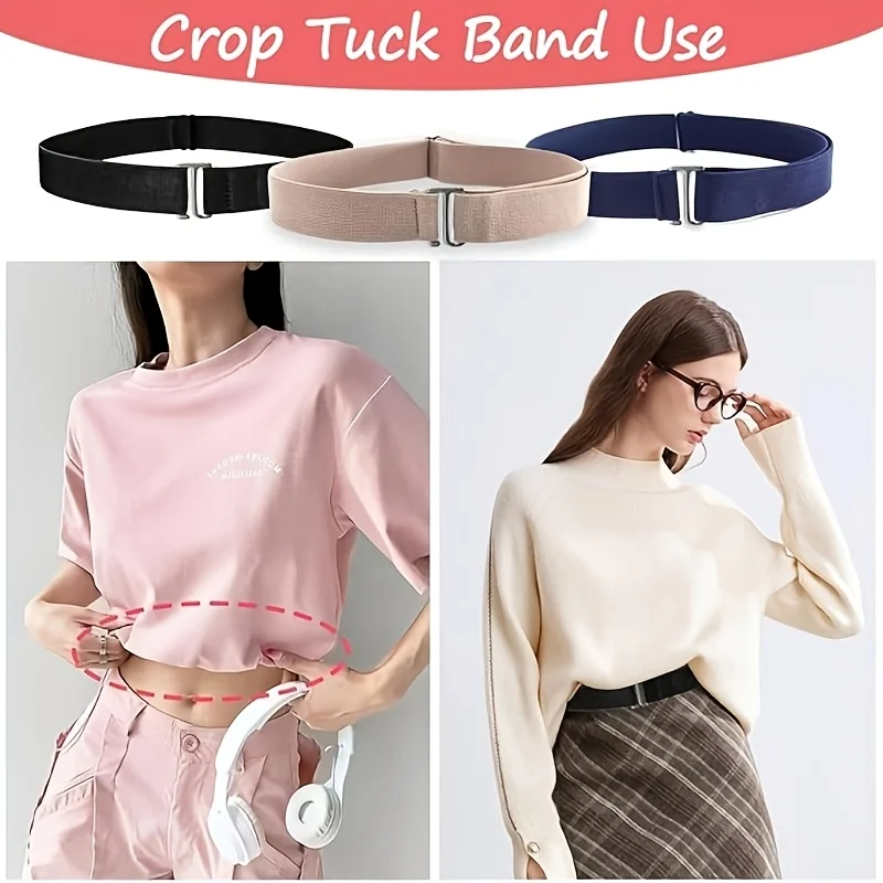 1/3pcs Invisible Elastic Waistband Suitable for Men Women Invisible Belt with Flat Buckle Jeans Pant Dress Adjustable Waist Belt
