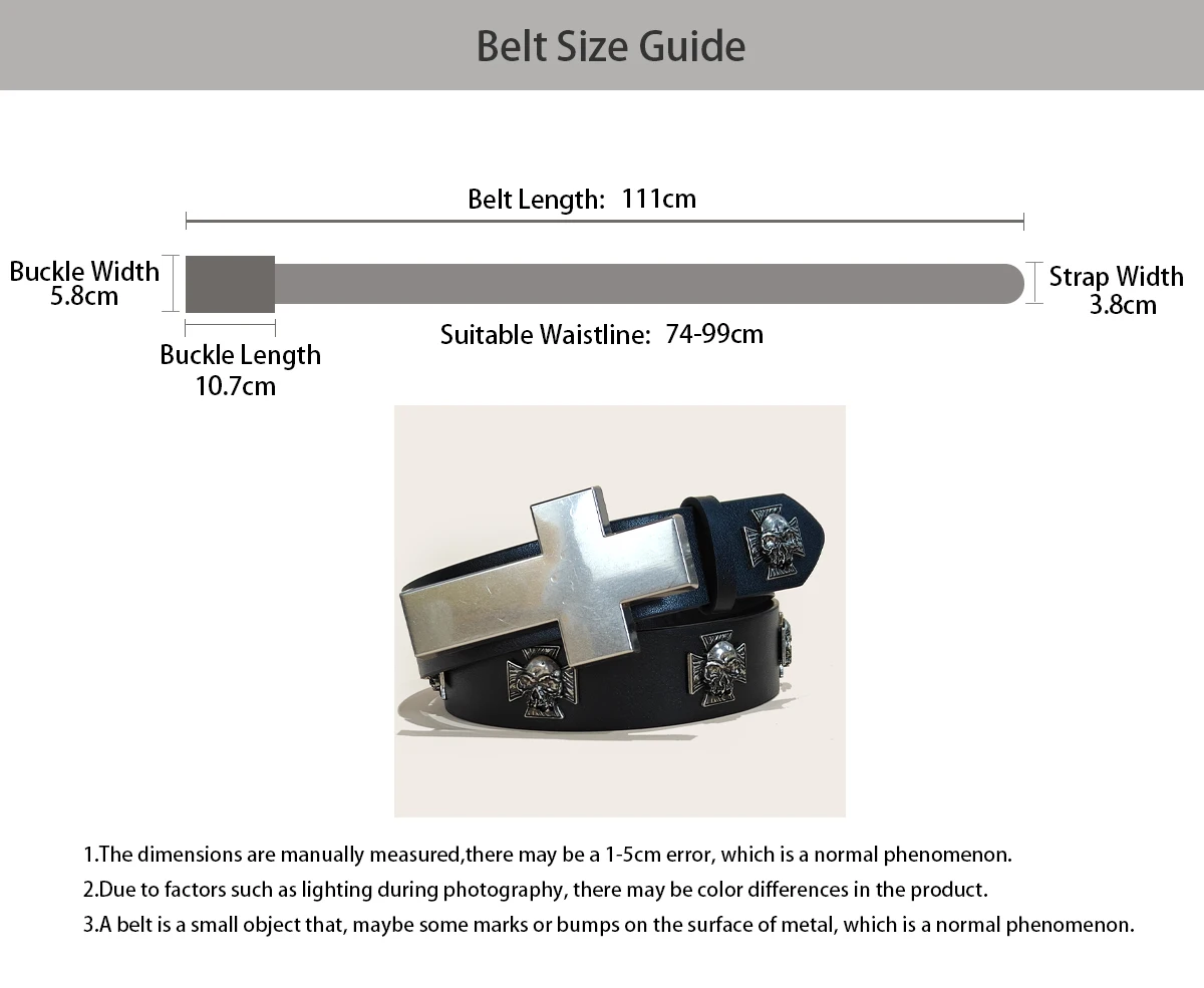 Punk Men's Belt Bohemian Style Fashion Personalized Belt For Men and Women Gothic Rock Y2K Belts For Jeans Dresses & Casual Wear