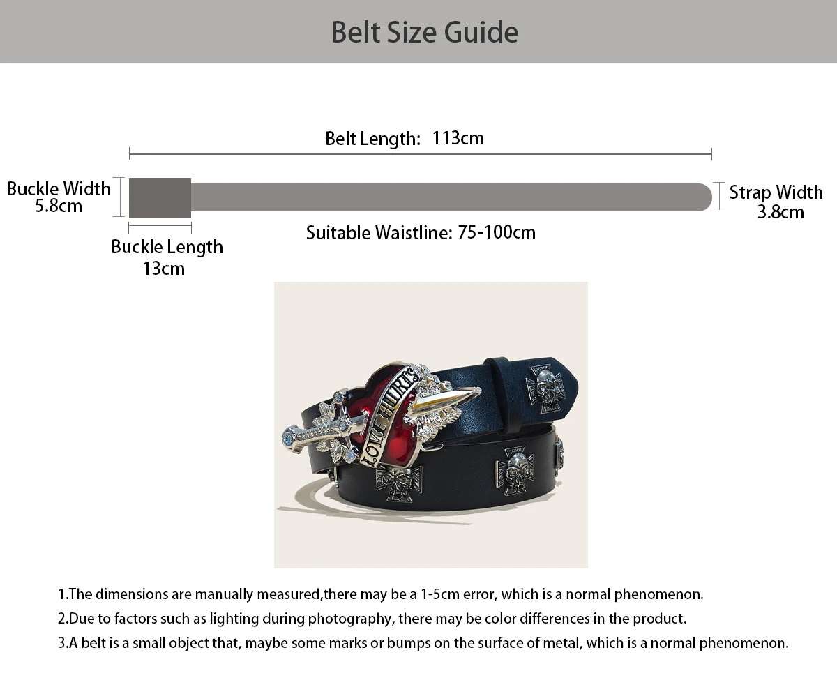 Punk Men's Belt Bohemian Style Fashion Personalized Belt For Men and Women Gothic Rock Y2K Belts For Jeans Dresses & Casual Wear