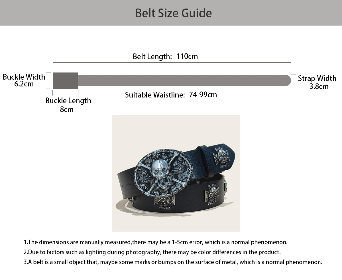 Punk Men's Belt Bohemian Style Fashion Personalized Belt For Men and Women Gothic Rock Y2K Belts For Jeans Dresses & Casual Wear