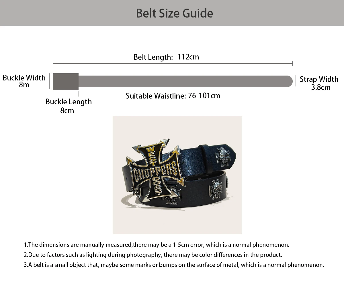 Punk Men's Belt Bohemian Style Fashion Personalized Belt For Men and Women Gothic Rock Y2K Belts For Jeans Dresses & Casual Wear