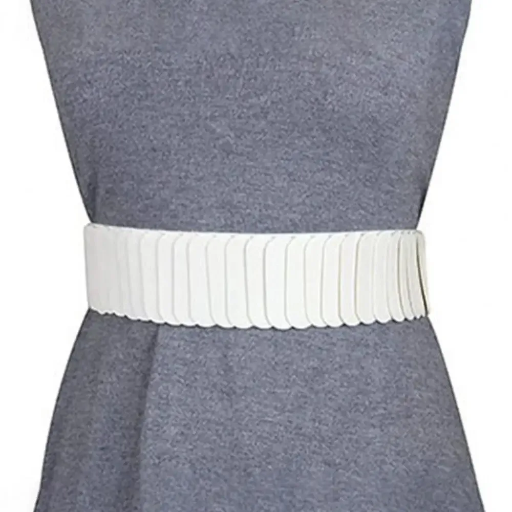 Fashion V-shaped Women Waist Belt Elastic Slimming Wide Belts PU Leather Versatile Waistband Dress Belt