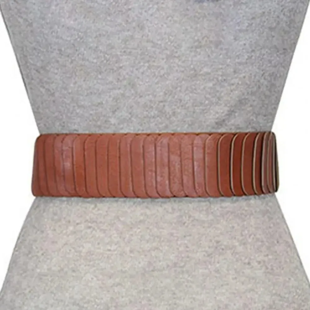 Fashion V-shaped Women Waist Belt Elastic Slimming Wide Belts PU Leather Versatile Waistband Dress Belt