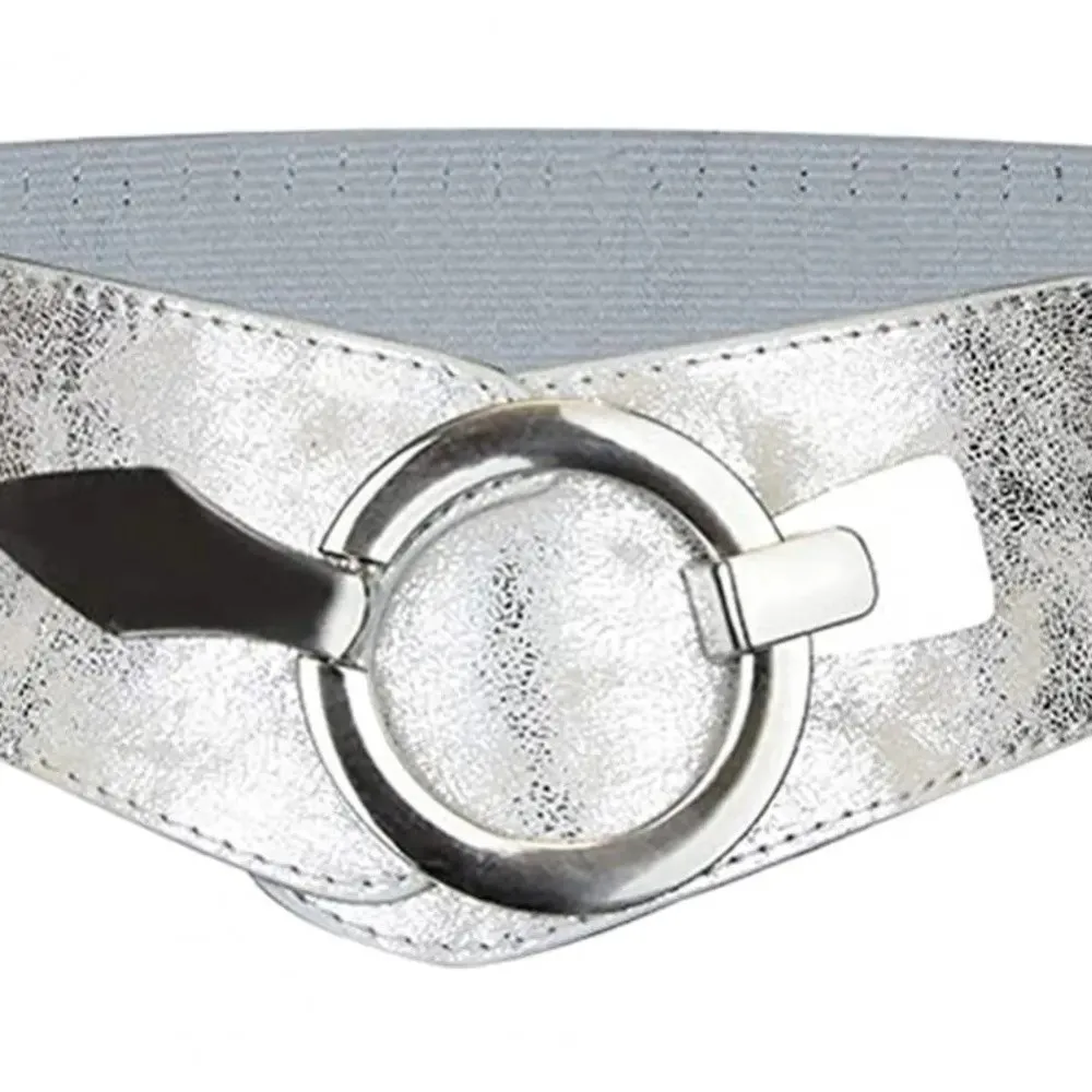Fashion V-shaped Women Waist Belt Elastic Slimming Wide Belts PU Leather Versatile Waistband Dress Belt