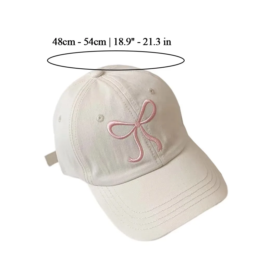 Bowknot​​ Baseball Cap​​ UV Protection​​ Empty Tail Design​​ ​​Children Sun Hat​​ Lightweight Comfort​​ Adjustable Strap​​