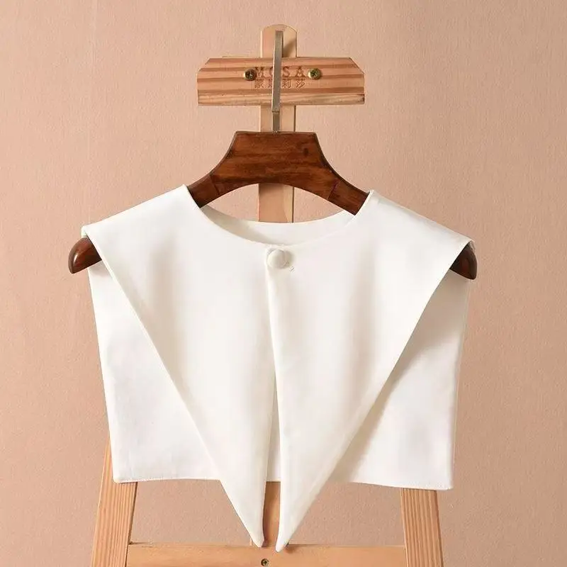Fake collar new style European American Korean version women's outerwear small shawl large pointed collar decorative shirt dress
