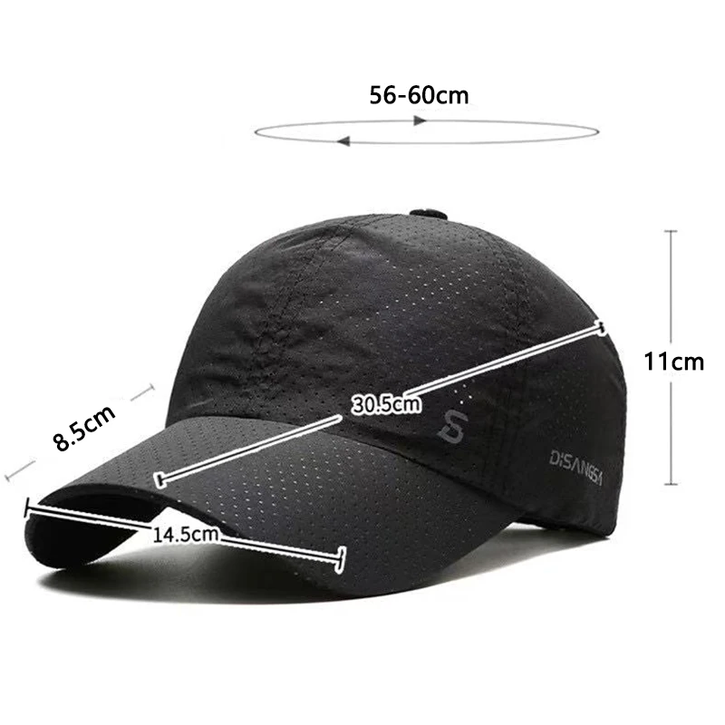 Spring Summer Outdoor Running Cap Unisex Thin Quick Drying Breathable Baseball Cap Soft Top Strapback Golf Cap for Men and Women