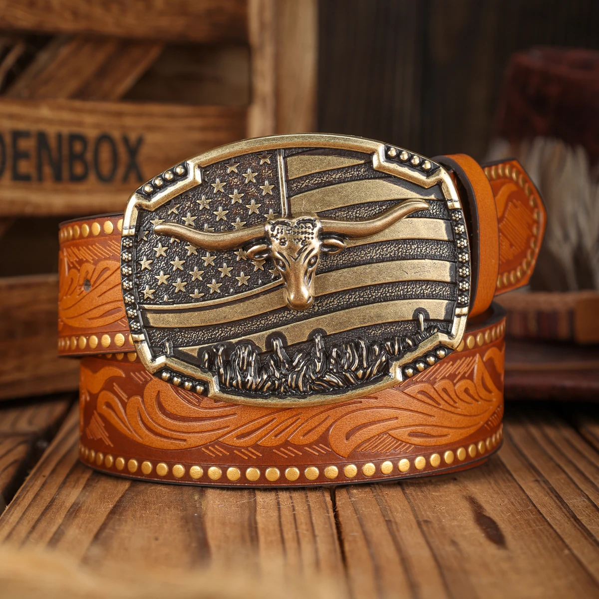 A PU Belt Suitable for Both Men and Women, Combining the Style of Western Denim and Retro, Is Perfect for Daily Casual Outings