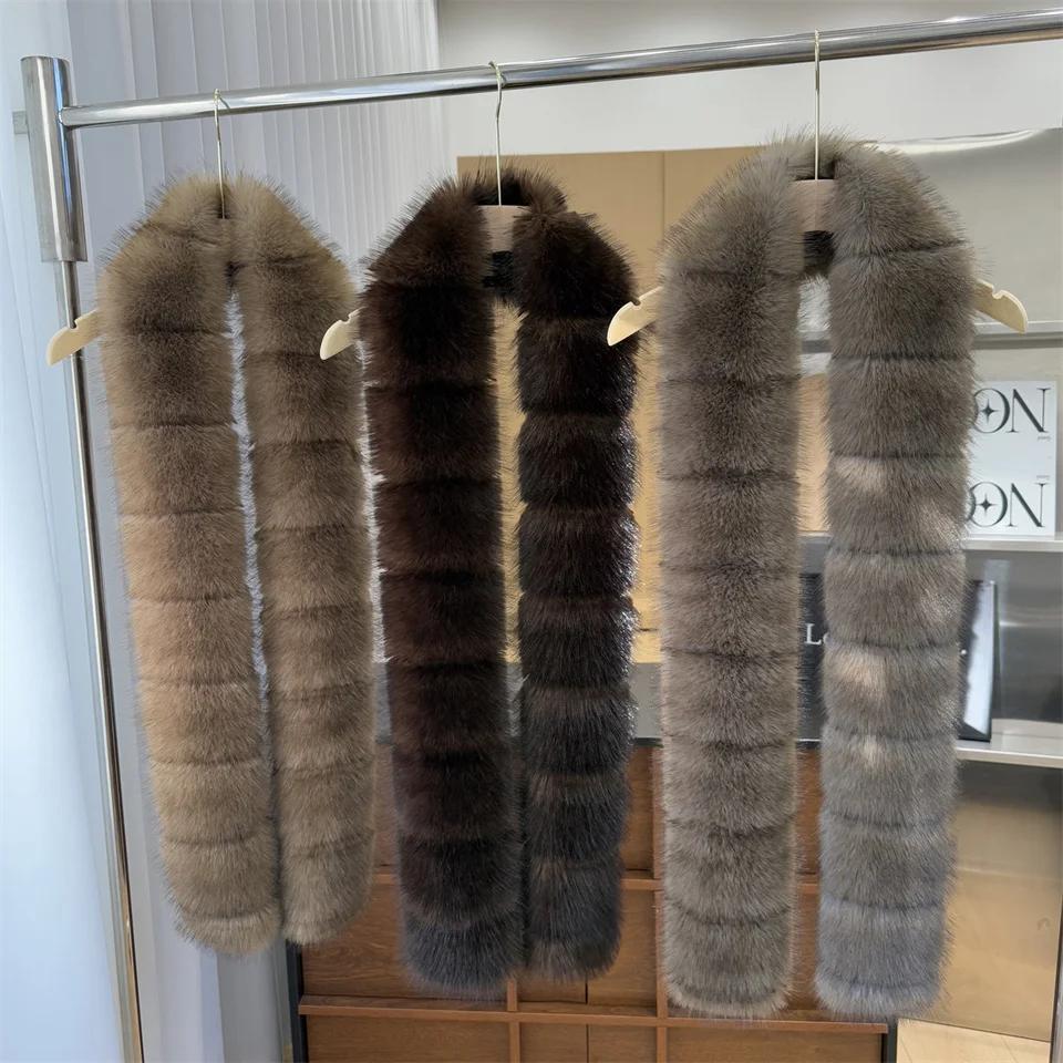 New Winter Imitation Mink Fur Scarfs Women Warm Fluffy Faux Fur Scart Women Luxury Wrap Korea Fashion Versatile Long Scarves