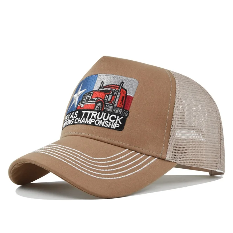 Unisex Baseball Cap Texas Embroidered Trucker Hat Mesh Hat Cap For Men Women Breathable Streetwear Summer Outdoor Trucker Cap