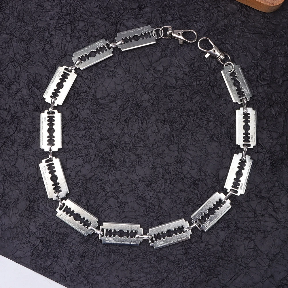 Punk Pants Chain Pentagram Keychains for Men Women Jean Trouser Biker Chains Harajuku Goth Jewelry Gothic Rock Emo Accessories