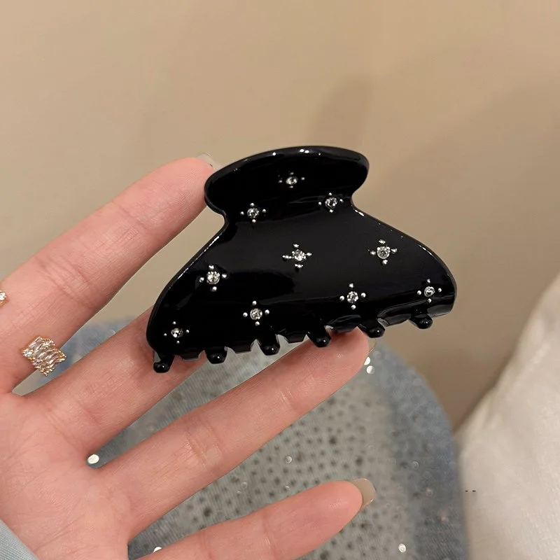 Korean rhinestone hair claw clip elegant versatile hairpin half updo shark clip hair accessories new trendy