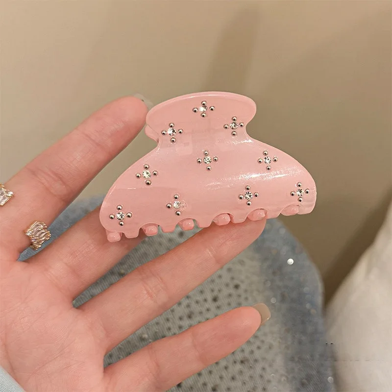 Korean rhinestone hair claw clip elegant versatile hairpin half updo shark clip hair accessories new trendy