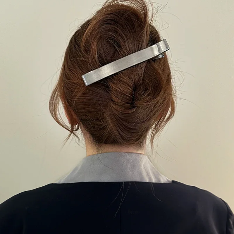 Korean Women Elegant Hair Clips Barrettes for Girls Metal Hair Claws Hairpin Bangs Duckbill Clip Ponytail Fashion Accessories