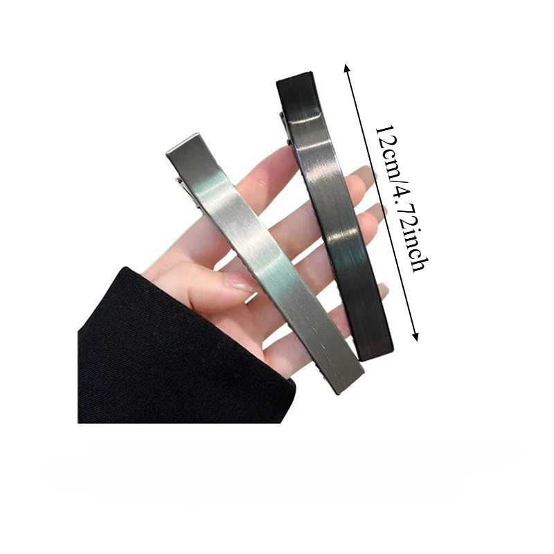 Korean Women Elegant Hair Clips Barrettes for Girls Metal Hair Claws Hairpin Bangs Duckbill Clip Ponytail Fashion Accessories