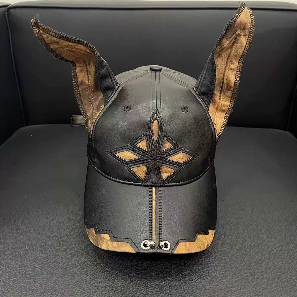 2026 Y2K Girl New Jeans Stereoscopic ears Cowboy Baseball Hat leather material Hip Hop Cap Women Men Party Team Baseball Cap