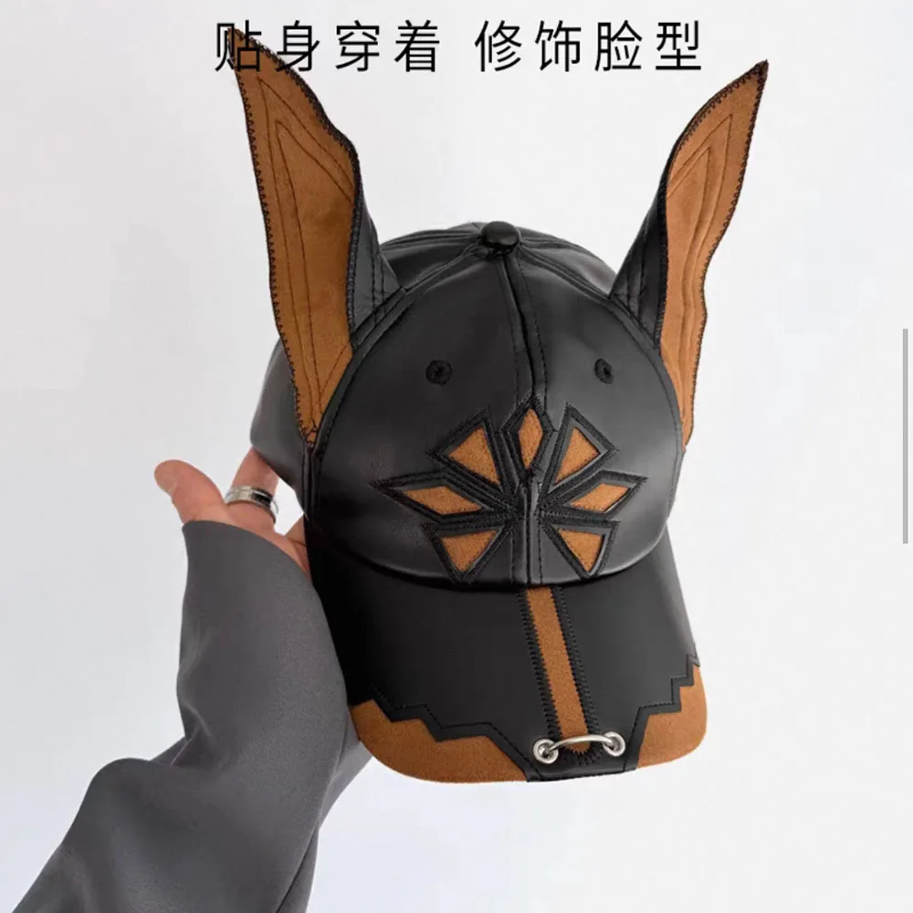 2026 Y2K Girl New Jeans Stereoscopic ears Cowboy Baseball Hat leather material Hip Hop Cap Women Men Party Team Baseball Cap