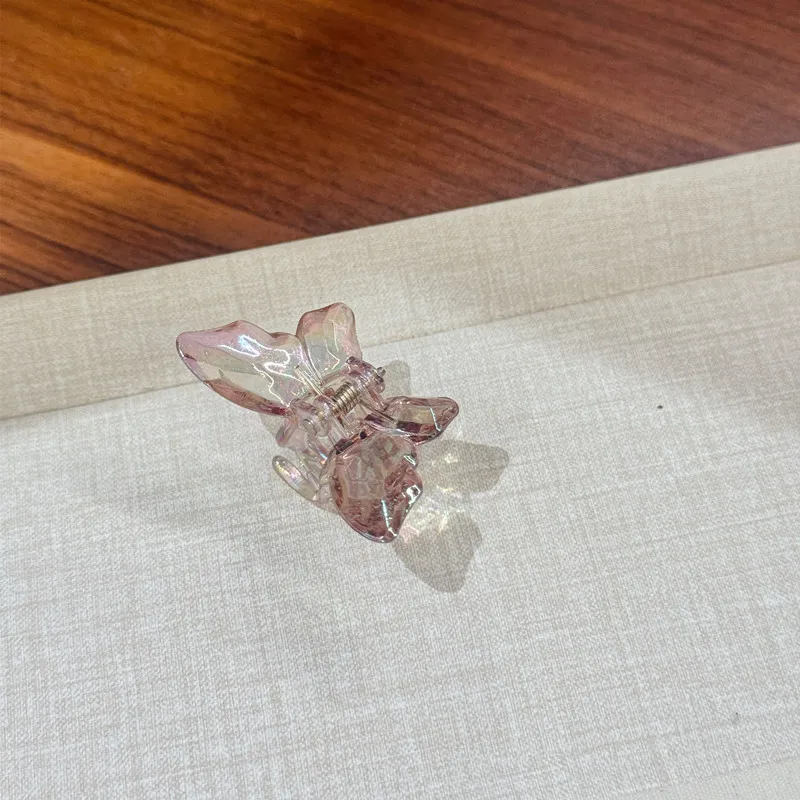 Women's Hair Claw Clips Korean Butterfly Sweet Kawaii Fashionable Transparent Hair Grab High-quality Hair Accessories For Girl