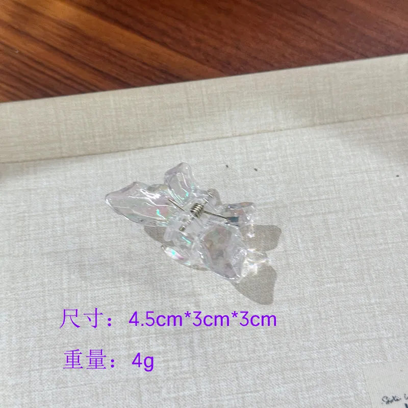 Women's Hair Claw Clips Korean Butterfly Sweet Kawaii Fashionable Transparent Hair Grab High-quality Hair Accessories For Girl