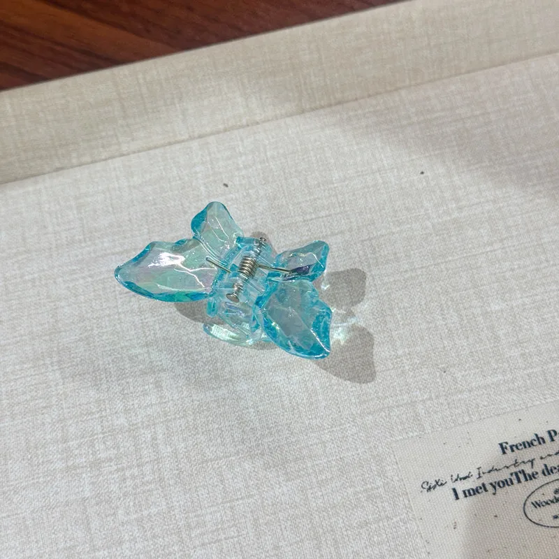 Women's Hair Claw Clips Korean Butterfly Sweet Kawaii Fashionable Transparent Hair Grab High-quality Hair Accessories For Girl