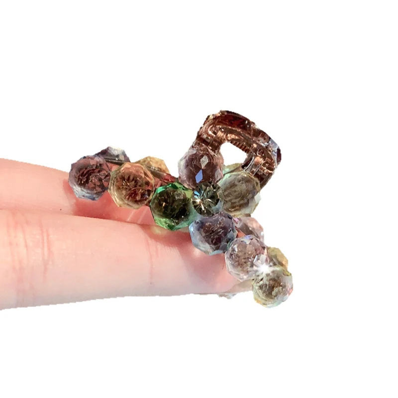 Colorful Crystal Mini Hair Claw Set: Lightweight Side Clips for Half-Up Style, Sweet & Versatile