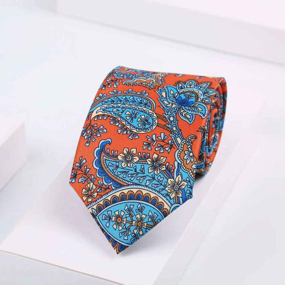 Super Soft Ties Men's Fashion Paisley Dot 8cm Necktie For Men Wedding Business Meeting Gravata Colorful Novelty Printing Tie