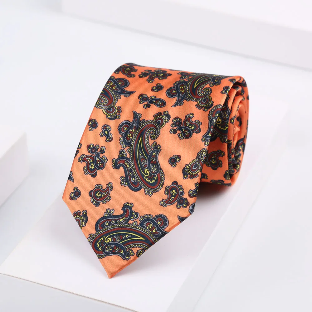 Super Soft Ties Men's Fashion Paisley Dot 8cm Necktie For Men Wedding Business Meeting Gravata Colorful Novelty Printing Tie