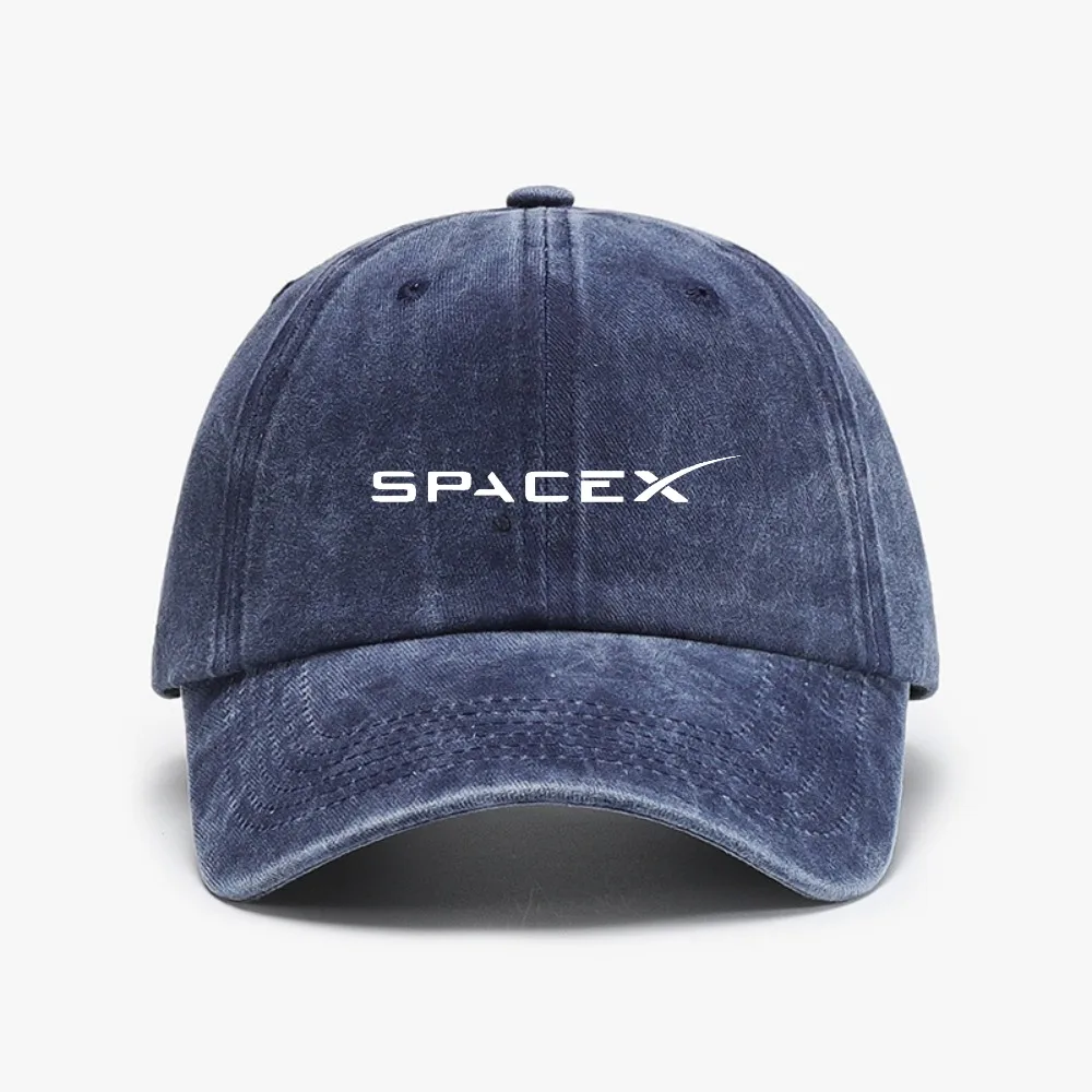 Fashion SpaceX Baseball Cap for Men Women Space X Distressed Washed hat Headwear Outdoor casual adjustable sun hats