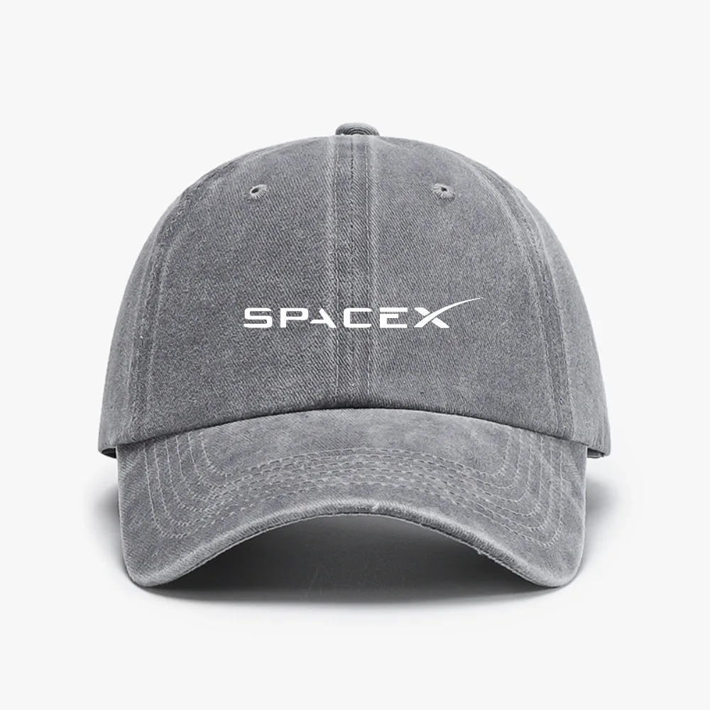 Fashion SpaceX Baseball Cap for Men Women Space X Distressed Washed hat Headwear Outdoor casual adjustable sun hats